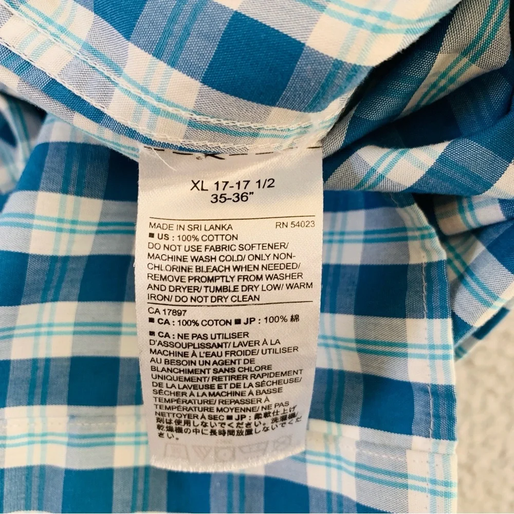 Banana Republic Shirt Men's Non Iron Long Sleeve Button Up Cotton Plaid Green XL